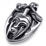 Titanium Mask Pendant Necklace (Free Chain)