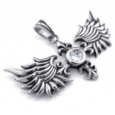 Titanium Wings Pendant Necklace (Free Chain)