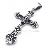 Skull Titanium Cross Pendant Necklace (Free Chain)