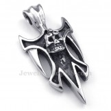 Titanium Skull Pendant Necklace (Free Chain)