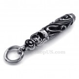 Titanium Cylinder And Column Pendant Necklace (Free Chain)