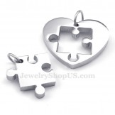 Titanium Couples Sign And Symbol Pendant Necklace (Free Chain)(One Pair)