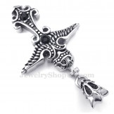 Black Zircon Titanium Pendant Necklace (Free Chain)