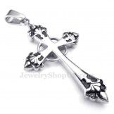 Titanium Loop Cross Pendant Necklace (Free Chain)