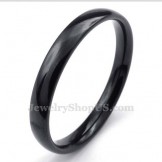 2mm Black Titanium Smooth Ring