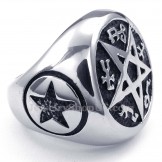 Titanium Five-pointed Star Ring