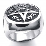 Titanium Five-pointed Star Ring