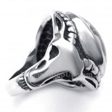 Gold Five-pointed Star Titanium Green Ring