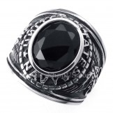 Black Zircon Titanium Ring