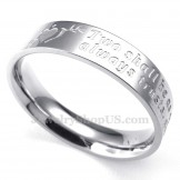 An Arrow Through the Heart Titanium Ring (Mens)