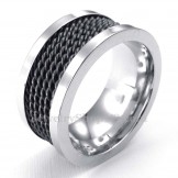 Black Wire Titanium Ring