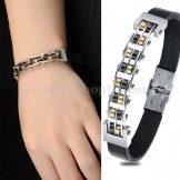 Hot Sale Men's Titanium Leather Bracelet C839