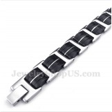 Men's Titanium Rubber Bracelet