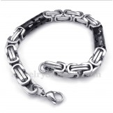 Men's Titanium Cylinder Black Bracelet