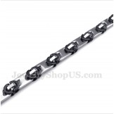 Men's Titanium Black Round Bracelet