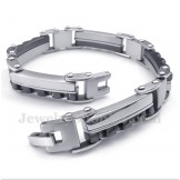 Men's Titanium Black Serrated Bracelet