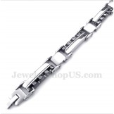 Men's Titanium Black Serrated Bracelet
