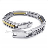 Men's Titanium Gold Bracelet