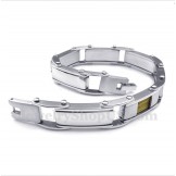 Men's Titanium Gold Cable Bracelet