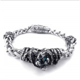 Men's Titanium Casted Blue Diamond Bracelet