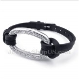 Men's Titanium Leather Bracelet