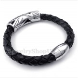 Men's Titanium Leather Bracelet
