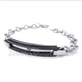 Men's Titanium Black Couple's Bracelet