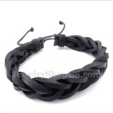 Men's Leather Titanium Bracelet