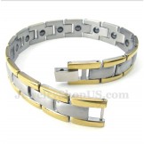 Men's Titanium Magnet Gold Bracelet