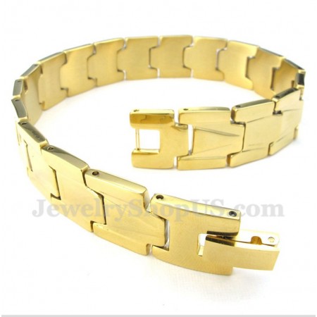 Men's Gold Titanium Bracelet