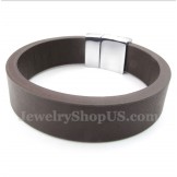 Men's Leather Magnet Bracelet