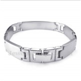 Men's Titanium Cross Gold Bible Verse Bracelet