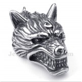 Men's Titanium Wolf Head Pendant with Free Chain