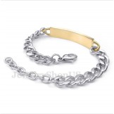 Men's Titanium Roman Numerals Diamond Bracelet