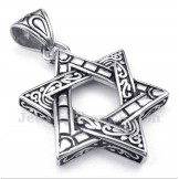 Men's Titanium Star of David Pendant with Free Chain