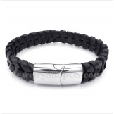 Men's Titanium Leather Bracelet