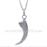 Men's Titanium Wolf Fang Pendant with Free Chain