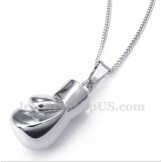 Men's Titanium Boxing Glove Pendant with Free Chain