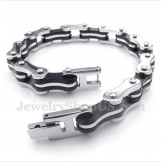 Men's Titanium Bicycle Chain Rubber Bracelet