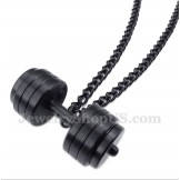 Men's Titanium Dumbbells Pendant with Free Chain